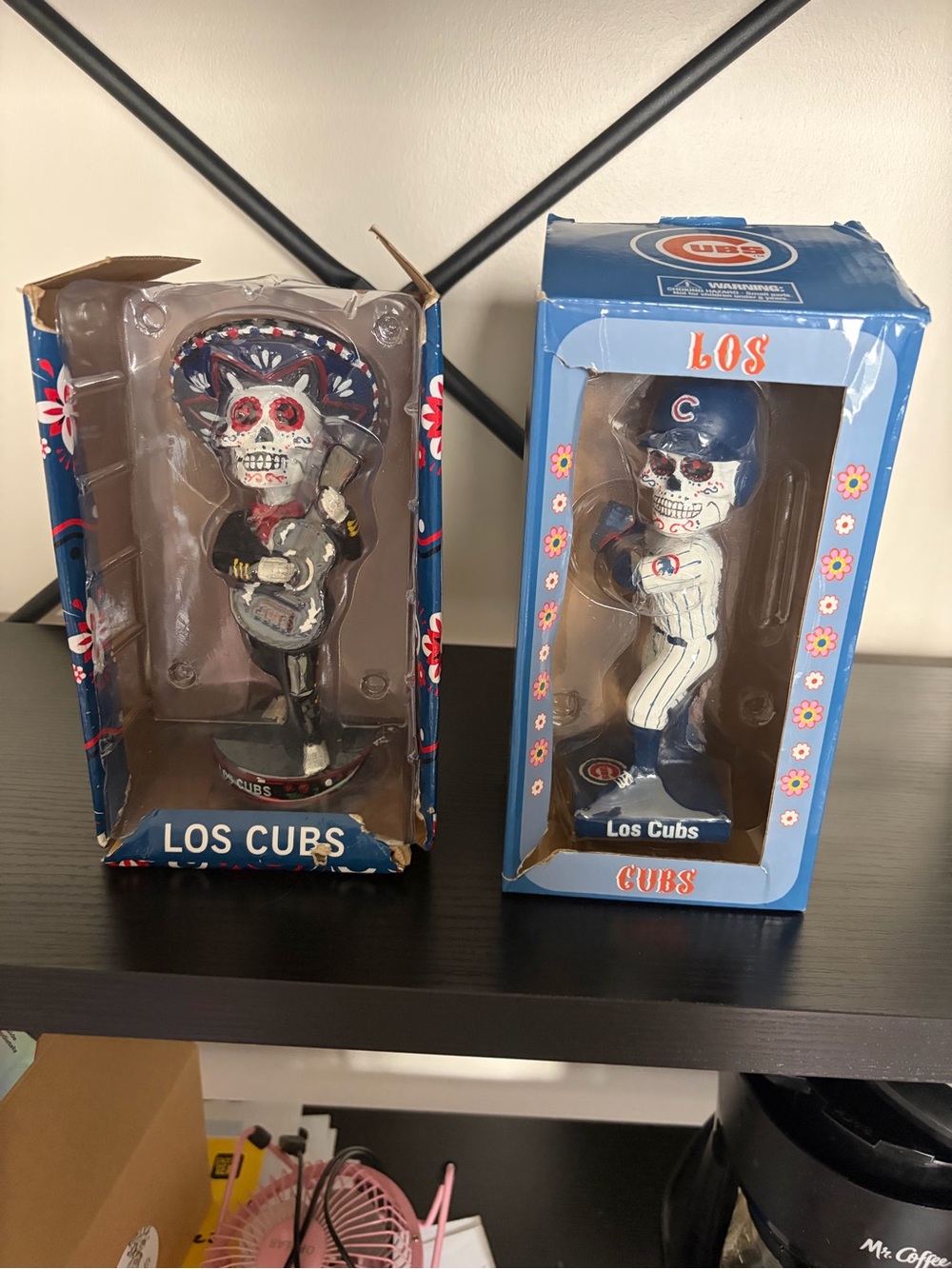 Chicago Cubs Day of the Dead Bobblehead - Blue and White
